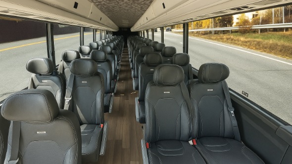 Interior of Charter Bus Company Providence's 30 Passenger Minibus in Providence