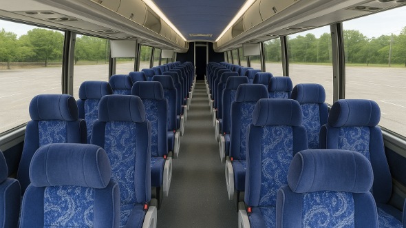 Interior of Charter Bus Company Springfield's 56 Passenger Charter Bus in Springfield