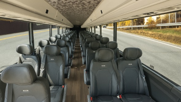 meriden 25 passenger minibus inside