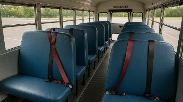meriden school bus rental interior
