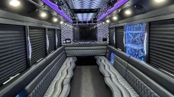 Interior of Charter Bus Company New York's Party Bus in New York